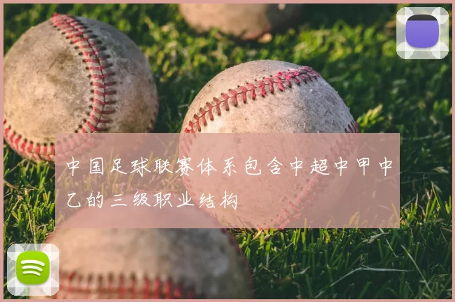 中国足球联赛体系包含中超中甲中乙的三级职业结构