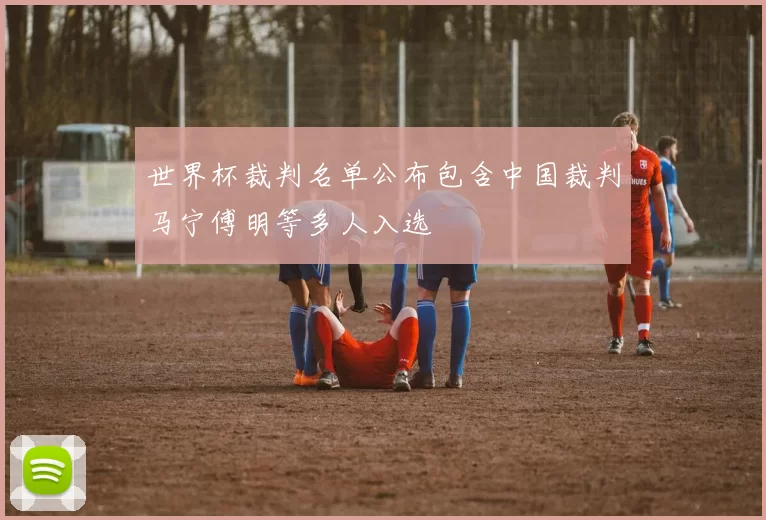 世界杯裁判名单公布包含中国裁判马宁傅明等多人入选